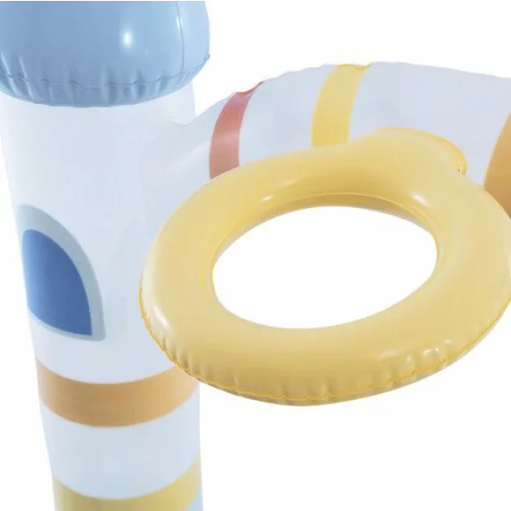 Piscina Loc de Joaca Acvatic Castel cu Unicorn Intex 56148NP – 196 x 178 x 127 cm, Tobogan si Stropitoare