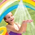 Piscina, Loc de Joaca Acvatic Gonflabil Curcubeu Intex 57453NP – 297 x 193 x 135 cm, Tobogan, Fantana, Inele si Mingi