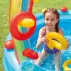 Piscina, Loc de Joaca Acvatic Gonflabil Curcubeu Intex 57453NP – 297 x 193 x 135 cm, Tobogan, Fantana, Inele si Mingi