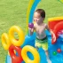 Piscina, Loc de Joaca Acvatic Gonflabil Curcubeu Intex 57453NP – 297 x 193 x 135 cm, Tobogan, Fantana, Inele si Mingi