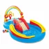 Piscina, Loc de Joaca Acvatic Gonflabil Curcubeu Intex 57453NP – 297 x 193 x 135 cm, Tobogan, Fantana, Inele si Mingi