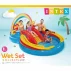 Piscina, Loc de Joaca Acvatic Gonflabil Curcubeu Intex 57453NP – 297 x 193 x 135 cm, Tobogan, Fantana, Inele si Mingi