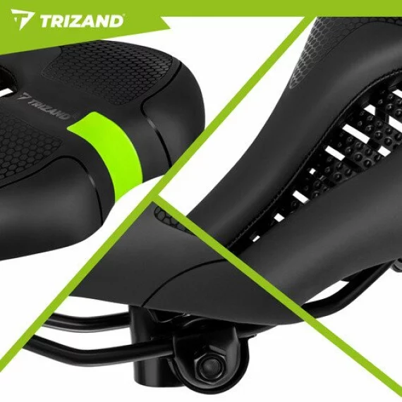 Sa de Bicicleta Trizand 28x14 cm – Confortabil, Capitonat, Negru