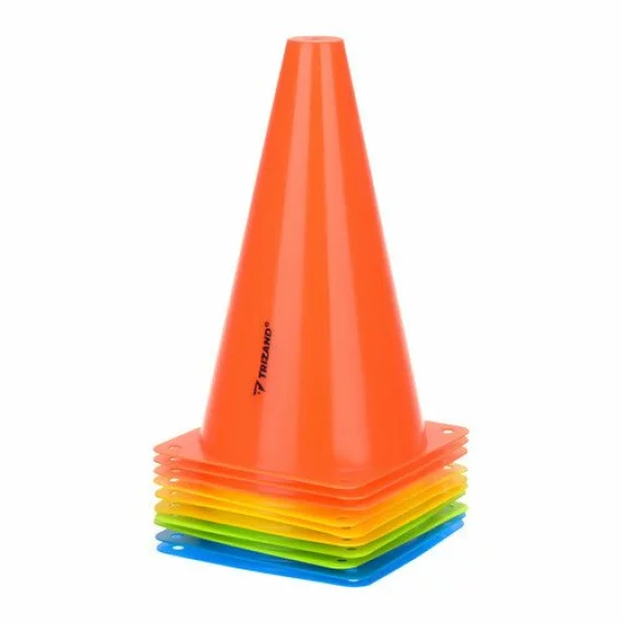 Set 10 conuri colorate, inaltime 23 cm, Trizand Training Cones