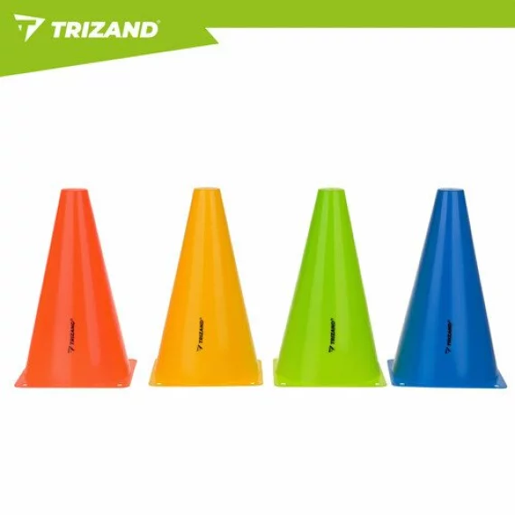 Set 10 conuri colorate, inaltime 23 cm, Trizand Training Cones