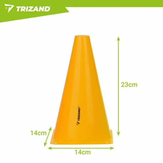 Set 10 conuri colorate, inaltime 23 cm, Trizand Training Cones