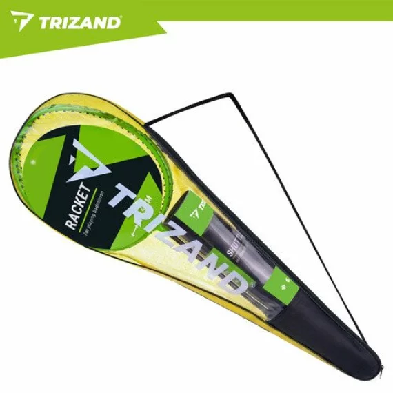 Set Badminton Trizand 9 Piese – 2 Rachete, 6 Fluturasi, Husa de Transport