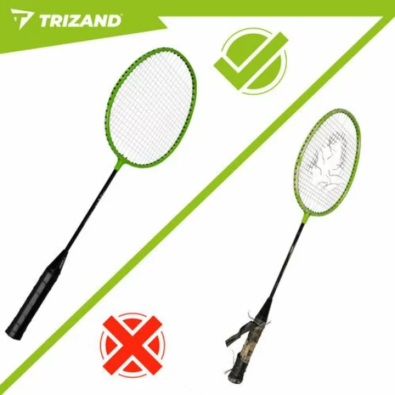 Set Badminton Trizand 9 Piese – 2 Rachete, 6 Fluturasi, Husa de Transport