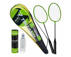 Set Badminton Trizand 9 Piese – 2 Rachete, 6 Fluturasi, Husa de Transport