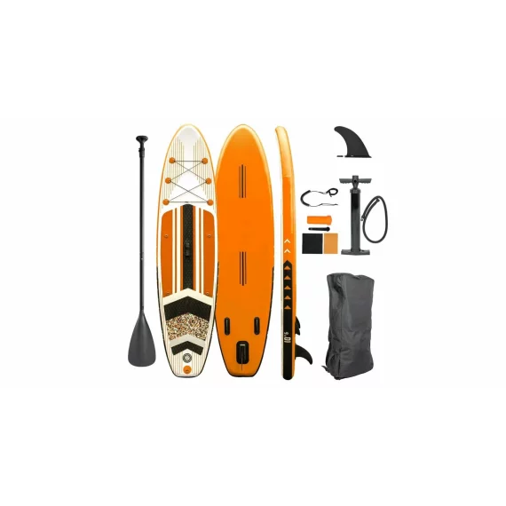 Placa stand up paddle, e4fun Allround Stand Up Paddle Board, dimensiuni 320 x 81 x 15 cm, portocaliu