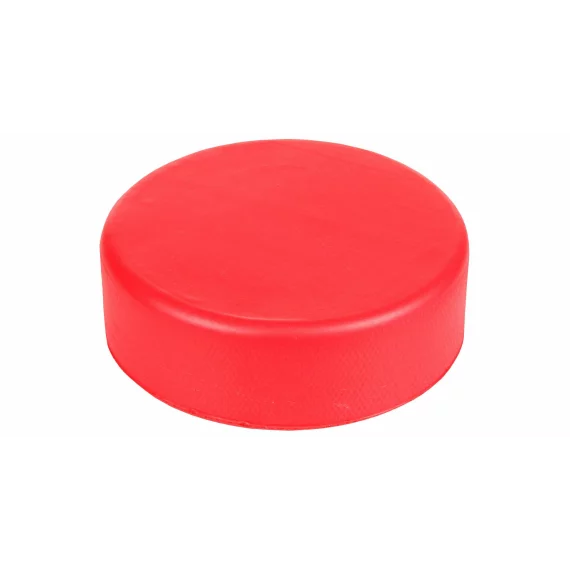 Puc de hochei din spuma pentru incepatori, Merco Foam Puck soft, rosu