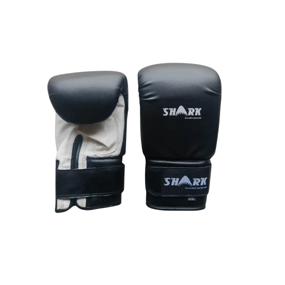 Manusi Sac Box Shark Negru cu Alb Marime L/XL - Manusi Bag Gloves pentru Sac de Box, Antrenament Box, Kickbox si MMA
