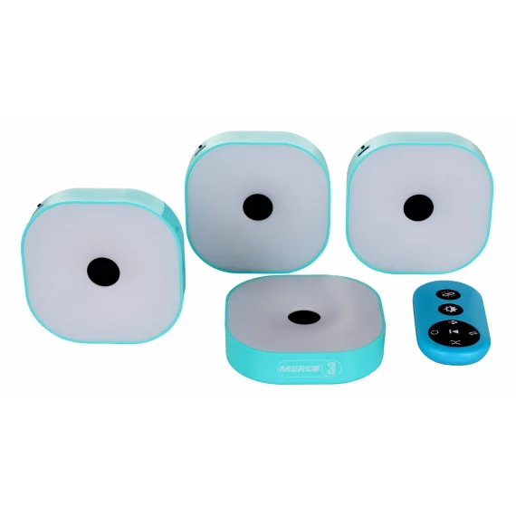 Set 4 lumini inteligente pentru antrenament agilitate, reflexe, viteze, ideal pentru sportivi, Merco Reaction Light 4