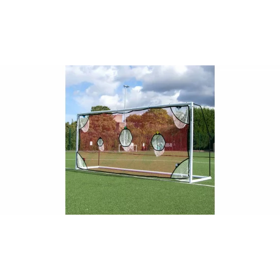 Plasa de antrenament pentru suturi destinata portilor de fotbal cu dimensiunile de 16 x 7 FT (4,88 x 2,13 m) 7 zone de tintire