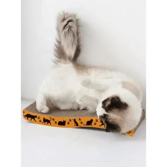 Carton de zgariat pentru pisici, Purlov Cat Scratcher, imita copacii, satisface nevoia de zgariat si ascutit unghii, 23 x 43 x 4 cm