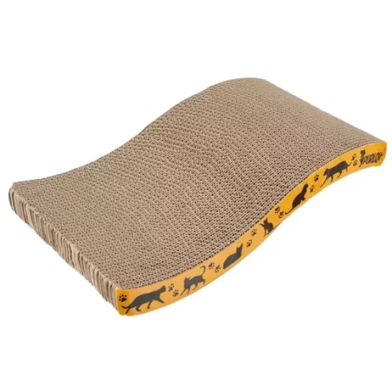 Carton de zgariat pentru pisici, Purlov Cat Scratcher, imita copacii, satisface nevoia de zgariat si ascutit unghii, 23 x 43 x 4 cm