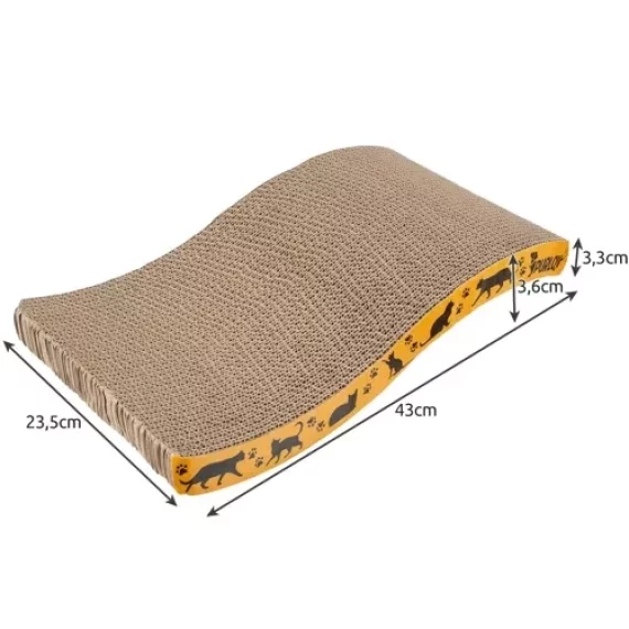 Carton de zgariat pentru pisici, Purlov Cat Scratcher, imita copacii, satisface nevoia de zgariat si ascutit unghii, 23 x 43 x 4 cm