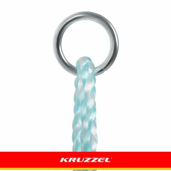 Leagan copii pentru curte si casa Kruzzel franghii reglabile, culoare albastru