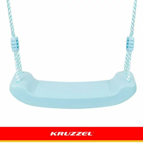 Leagan copii pentru curte si casa Kruzzel franghii reglabile, culoare albastru