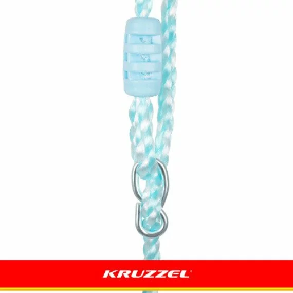 Leagan copii pentru curte si casa Kruzzel franghii reglabile, culoare albastru