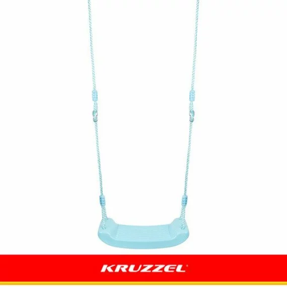 Leagan copii pentru curte si casa Kruzzel franghii reglabile, culoare albastru