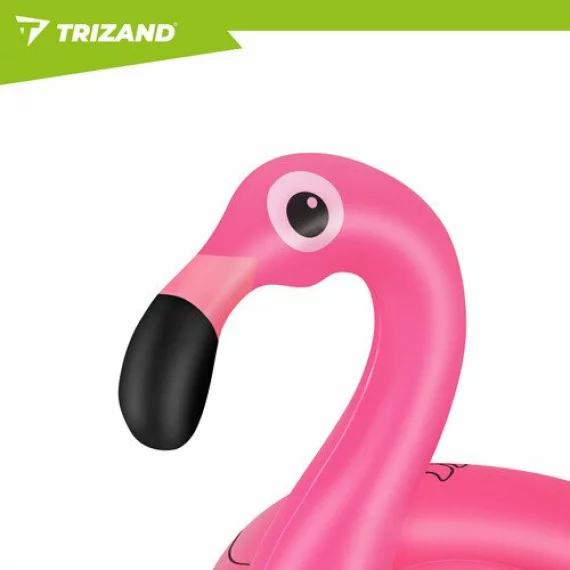 Colac gonflabil pentru piscina sau mare, Trizand Flamingo, diametru 102cm, inaltime 102 cm