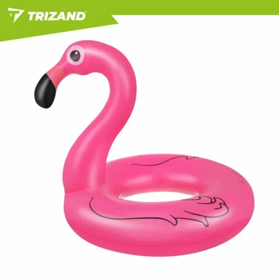 Colac gonflabil pentru piscina sau mare, Trizand Flamingo, diametru 102cm, inaltime 102 cm