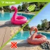 Colac gonflabil pentru piscina sau mare, Trizand Flamingo, diametru 102cm, inaltime 102 cm