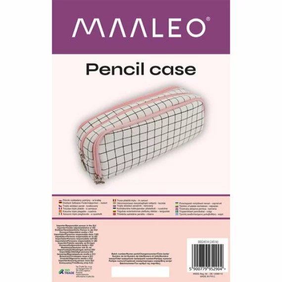 Penar scolar extensibil Maleo Triple foldable pencil case, dimensiuni 7.5 x 9 x 26 cm (continutul nu este inclus)