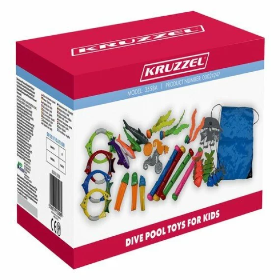 Set jucarii scufundari piscina 30 piese Kruzzel Diving set
