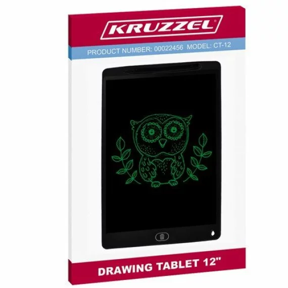 Tableta grafica pentru desen destinata copiilor, Kruzzel Drawing, 12 inch