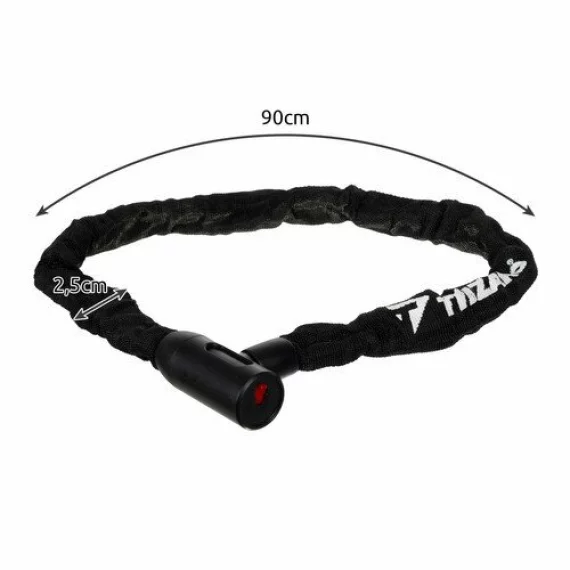 Antifurt Bicicleta Tip Lant Trizand 24028 90 cm cu Cheie Protectie Otel Inoxidabil