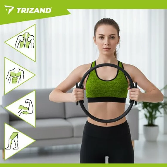 Cerc Pilates Trizand 26848 38 cm pentru Fitness, Yoga si Recuperare Medicala