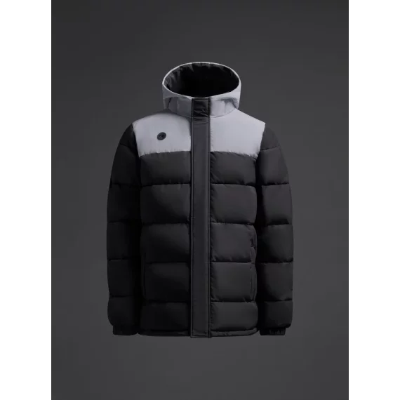 Palton captusit Kanzu Negru / Gri deschis