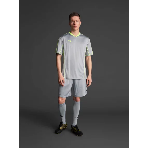 Tricou Afiki Gri deschis/galben fluor