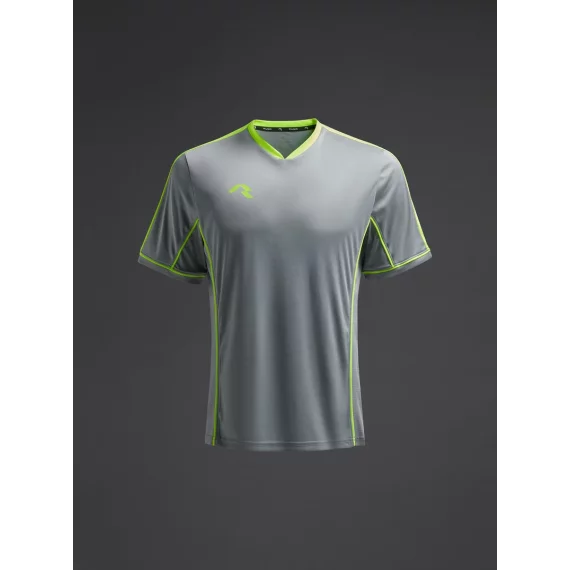 Tricou Afiki Gri deschis/galben fluor