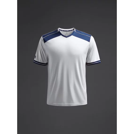 Tricou Ishi Alb/Navy Blue
