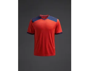 Tricou Ishi Rosu/albastru marin