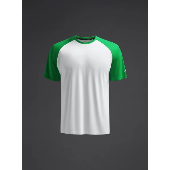Tricou Ubora 2 Alb/Fern verde