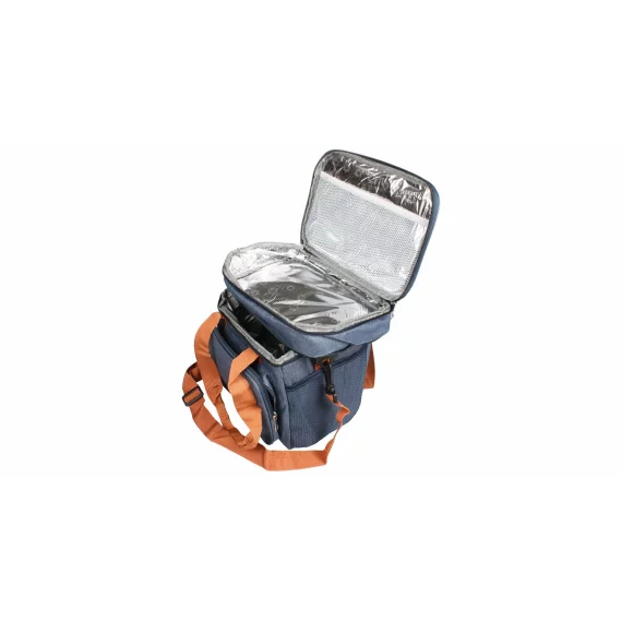 Geanta termoizolanta Merco Camping, 28 x 25 x 20 cm, albastru inchis