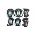 Junior Deluxe pads for roller skates, set black-blue