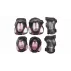 Junior Deluxe pads for roller skates, set black-pink