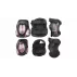 Junior Deluxe pads for roller skates, set black-pink
