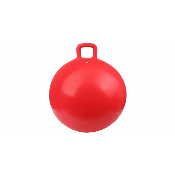 Minge gimnastica pentru sarit de copii, Merco Handle Hom Jump 65 cm, rosu