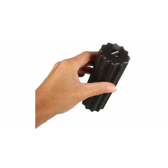 Mini roler yoga, Merco Mini Fascia Gear Roller, 15 x 5 cm, negru