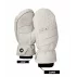 Manusi din piele cu un deget, pentru femei, Lenz Leather Mittens Woman, alb