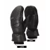 Manusi din piele cu un deget, pentru femei, Lenz Leather Mittens Woman, negru