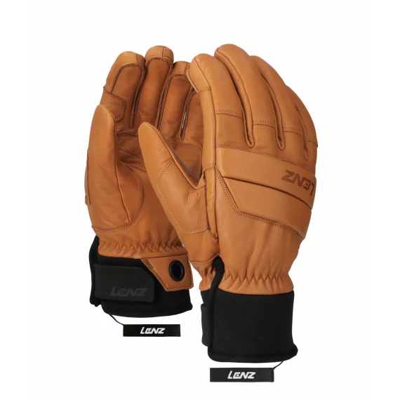 Manusi din piele pentru barbati, Lenz Leather 5 Finger Men, maro