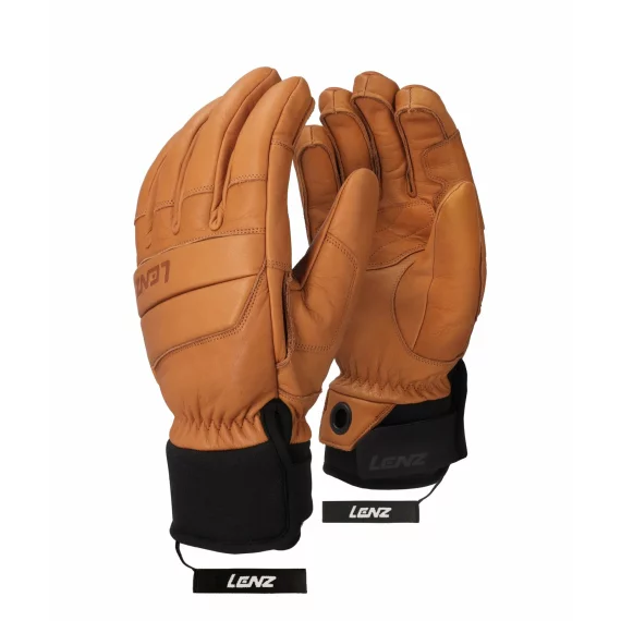 Manusi din piele pentru barbati, Lenz Leather 5 Finger Men, maro