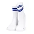 Set 3 perechi sosete sport Lenz Retro tennis socks Sports Mid Cut, alb-albastru
